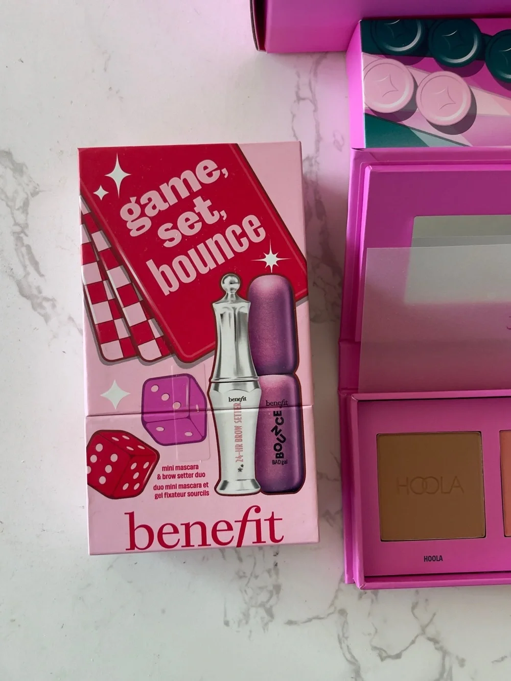 Benefit Pink Game On Glow PR PACKAGE Palette , minis and more